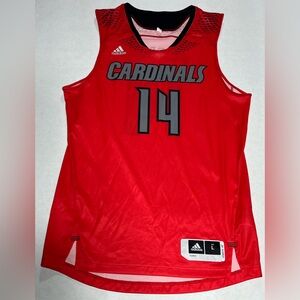 Adidas Louisville Cardinals Sample basketball jersey size Large